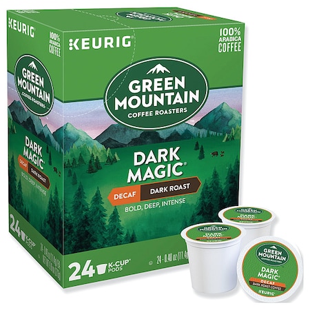 Green Mountain Coffee Coffee, Dark Magic Decaf Extra Bold, Pod, Decaffeinated, Ground, 9.6 oz, 24 PK 4067