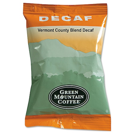 Green Mountain Coffee Coffee, Vermont Country Blend Decaf, Fraction Pack, Decaffeinated, Ground, 6.88 lb, 50 PK 5161