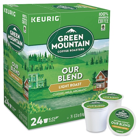 Green Mountain Coffee Coffee, Our Blend, Pod, Caffeinated, Ground, 7.92 oz, 24 PK 6570