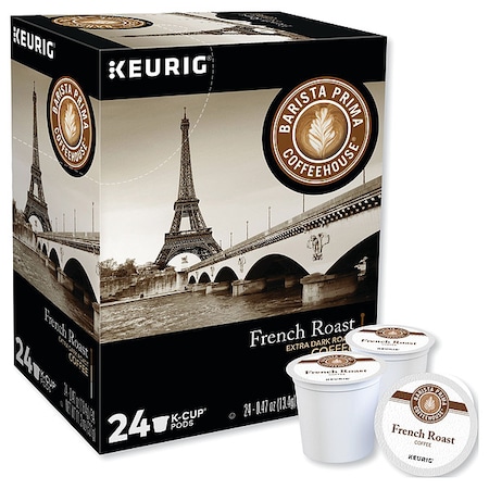 Barista Prima Coffeehouse Coffee, French Roast, Pod, Caffeinated, Ground, 11.28 oz, 24 PK 6611