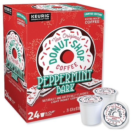The Original Donut Shop Coffee, Peppermint Bark, Pod, Caffeinated, Ground, 8.16 oz, 24 PK 7428