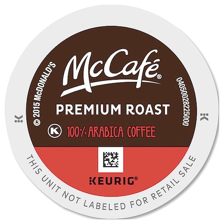 Mccafe Coffee, Premium Roast, Pod, Caffeinated, Ground, 8.3 oz, 24 PK 7465