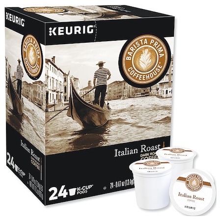 Barista Prima Coffeehouse Coffee, Italian Roast, Pod, Caffeinated, Ground, 11.28 oz, 24 PK 6614