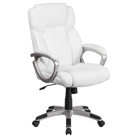 Flash Furniture Office Chair, 44 in H, Silver GO-2236M-WH-GG