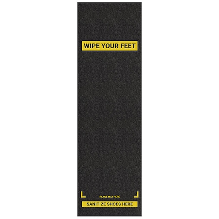 Pig Sanitizing/Disinfecting Mat, 1/8 in Thick, 3 ft W x 10 ft L, Black GRPWS4000-BK