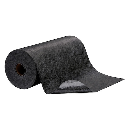 Pig Sorbent Roll, 5 gal, 24 in x 100 ft, Universal, Black, Polypropylene GRP24200-BK