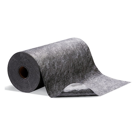 Pig Sorbent Roll, 5 gal, 24 in x 100 ft, Universal, Gray, Polypropylene GRP24200-GY