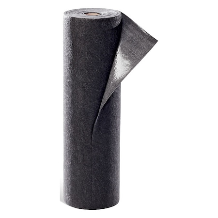 Pig Sorbent Roll, 8 gal, 3 ft x 100 ft, Universal, Black, Polypropylene GRP36200-BK