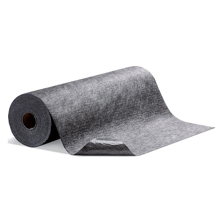 Pig Sorbent Roll, 8 gal, 3 ft x 100 ft, Universal, Gray, Polypropylene GRP36200-GY