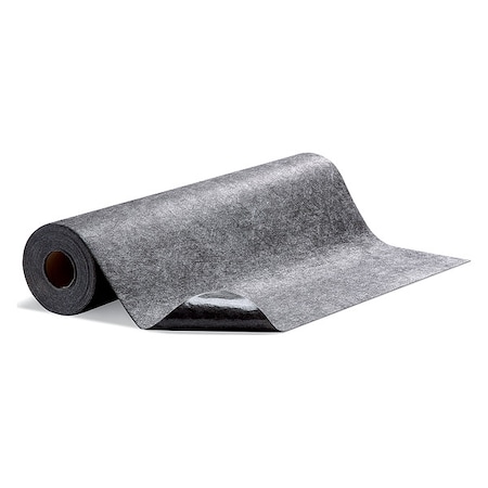 Pig Sorbent Roll, 4 gal, 3 ft x 50 ft, Universal, Gray, Polypropylene GRP36201-GY