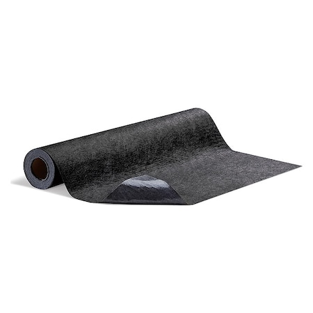 Pig Sorbent Roll, 2 gal, 3 ft x 25 ft, Universal, Black, Polypropylene GRP36207-BK