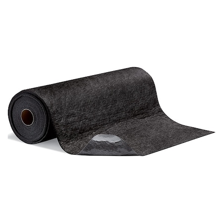 Pig Sorbent Roll, 7 gal, 3 ft x 50 ft, Universal, Black, Polypropylene GRP36301-BK