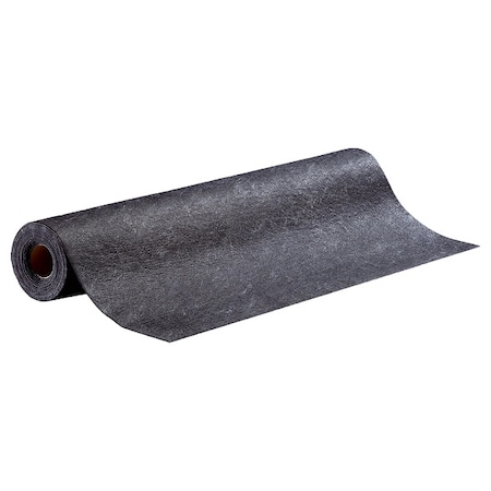 Pig Sorbent Roll, 5 gal, 48 in x 50 ft, Universal, Black, Polypropylene GRP48201-BK