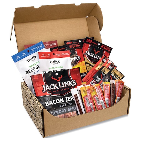 Snack Box Pros Big Beef Jerky Box, 29 Assorted Snacks 70000020