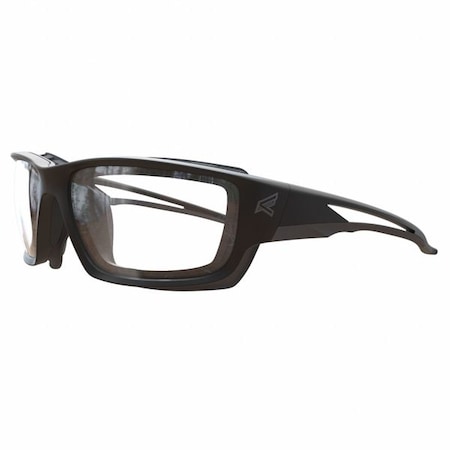 Edge Eyewear Kazbek, Safety Glasses, Anti-Scratch, Clear Lens, Black Frame, Full-Frame GSK111VS