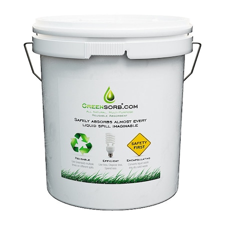 Greensorb Granular Sorbent, Bentonite, Diatomaceous Earth, Montmorillonite, 10 lb lb, Pail, J1 GS-10