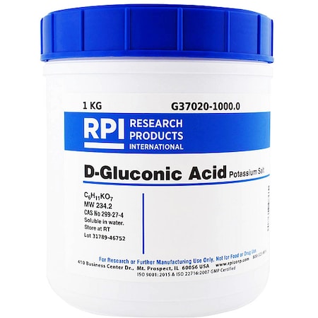 Rpi D-Gluconic Acid, Potassium Salt , 1kg G37020-1000.0