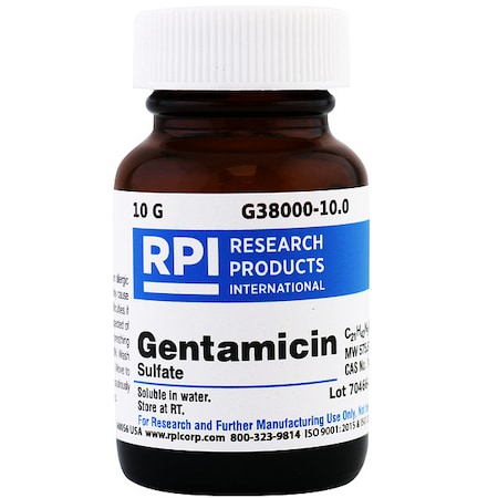 Rpi Gentamicin Sulfate, 10g G38000-10.0