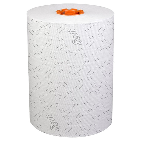 Scott Pro Slimroll Hard Roll Towels for Orange Core Dispensers, White, 580'/Roll, 6PK 47035