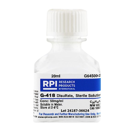 Rpi G-418 Disulfate, Solution, 20mL G64500-20.0