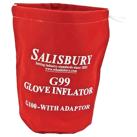 Salisbury Inflator Carrying Bag, Canvas, Not Applicable Length, Red G99B