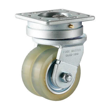 Foot Master Plate Caster, Swivel, Polyurethane, 160mm H GAAD-100ASF-HUD