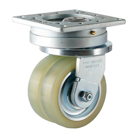 Foot Master Plate Caster, Swivel, Polyurethane, 190mm H GAAD-125ASF-HUD
