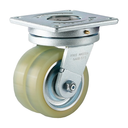 Foot Master Plate Caster, Swivel, Polyurethane, 175mm H GAGD-125ASF-HUD