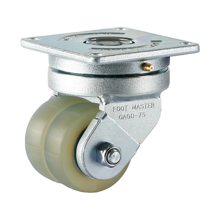 Foot Master Plate Caster, Swivel, Polyurethane, 123mm H GAGD-75ASF-HUD