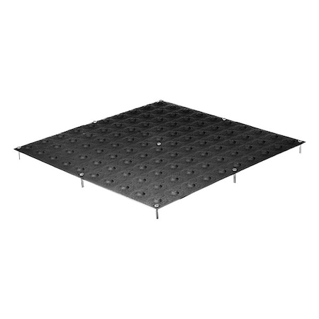 Tuftile Detectable Warning Tile Steel Black, 24 in W x 24 in L, 1/16 in Thick GV242416-UM-BLK-1