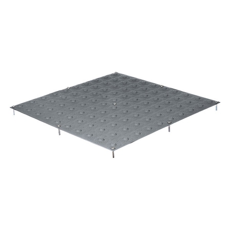 Tuftile Detectable Warning Tile Steel Gray, 48 in W x 24 in L, 1/16 in Thick GV244816-UM-GRY-1