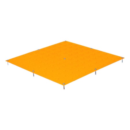 Tuftile Detectable Warning Tile Steel Yellow, 36 in W x 24 in L, 1/16 in Thick GV243616-UM-YEL-1