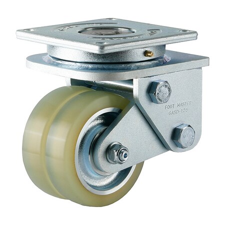 Foot Master Plate Caster, Swivel, Polyurethane, 185mm H GASD-125ASF-HUD