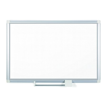 Mastervision Planning Board, Steel, 48 in, 72 in, Aluminum Frame, White, Gloss GA27109830A