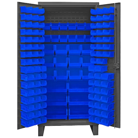 DURHAM MFG Super Duty Bin Cabinet, 36 in W, 78 in H, 24" D, 126 Bins HDC36-126-5295