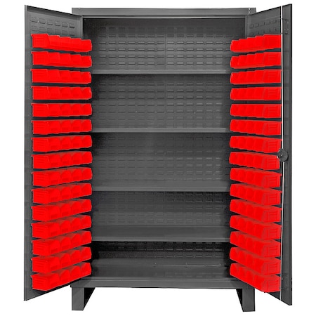 Durham Mfg Super Duty Bin Cabinet, 48 in W, 78 in H, 24" D, 120 Bins HDC48-120-4S1795