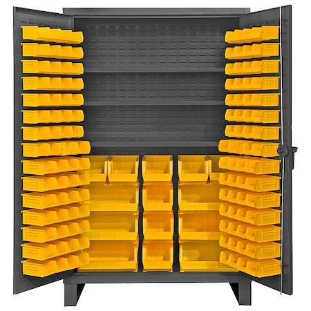 Durham Mfg Super Duty Bin Cabinet, 48 in W, 78 in H, 24" D, 134 Bins HDC48-134-3S95