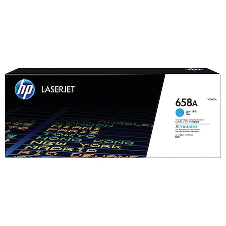 Hp HP 658A W2001A Original Standard Yield Laser Toner Cartridge - Cyan - 1 Each - 6000 Pages W2001A