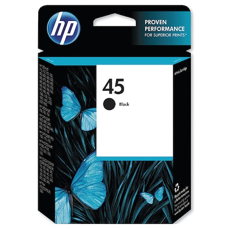 Hp Ink Cartridge, Black 51645A#140