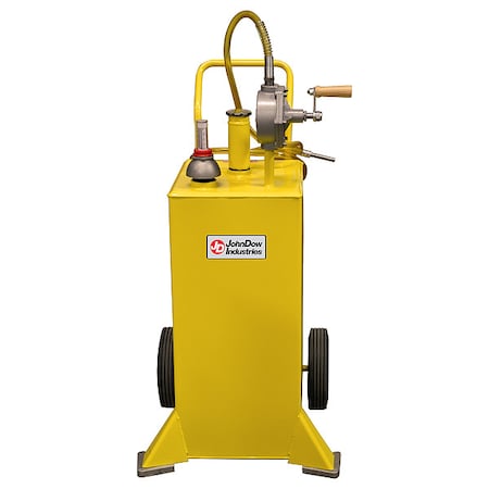 Johndow Industries Fuel Caddy, 30 gal, Diesel, Yellow, Steel HGC-30-D