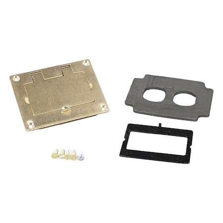 Wiremold GFI Cover Plate, Brown, Brass 828GFITC