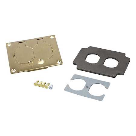 Wiremold Duplex Cover Plate, Brown, Brass 828R