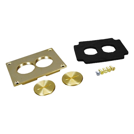 Wiremold Duplex Cover Plate, Brown, Brass 828SPTC