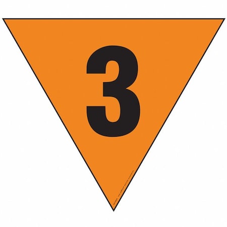 Labelmaster Fire Division Symbol Placard, 3 HMPG125PL