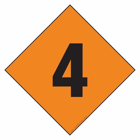 Labelmaster Fire Division Symbol Placard, 4 HMPG127MG