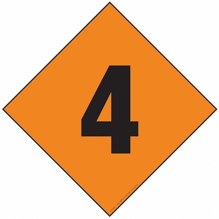Labelmaster Fire Division Symbol Placard, 4 HMPG148XV