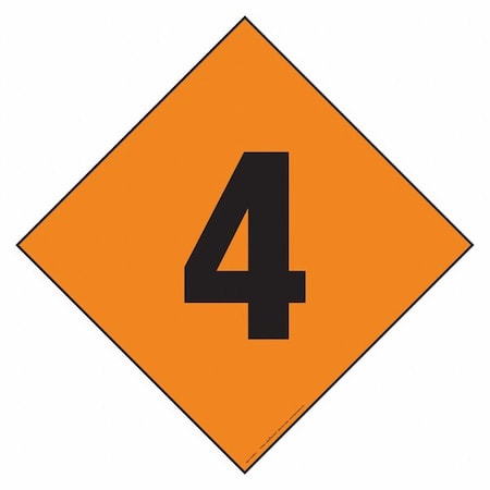 Labelmaster Fire Division Symbol Placard, 4 HMPG148FV