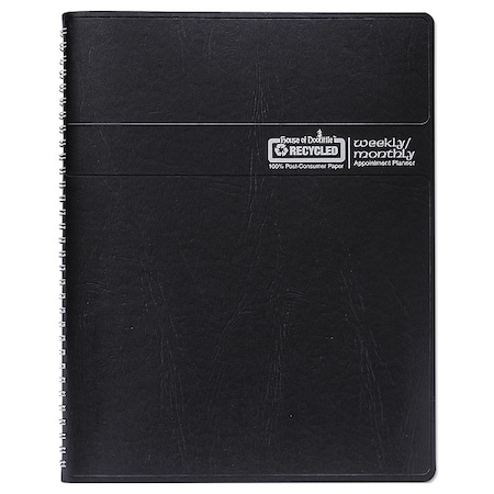 House Of Doolittle Recycled Wirebound Weekly/Monthly Planner, 11 x 8.5, Black Cover, 12-Month (Jan to Dec): 2025 HOD28302