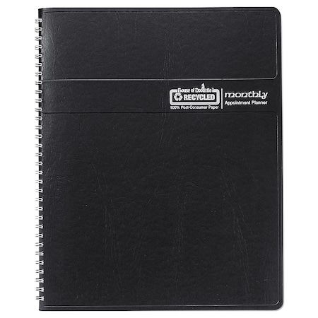 House Of Doolittle Recycled Ruled Monthly Planner, 11 x 8.5, Black Cover, 14-Month: Dec 2024 to Jan 2026 HOD26202