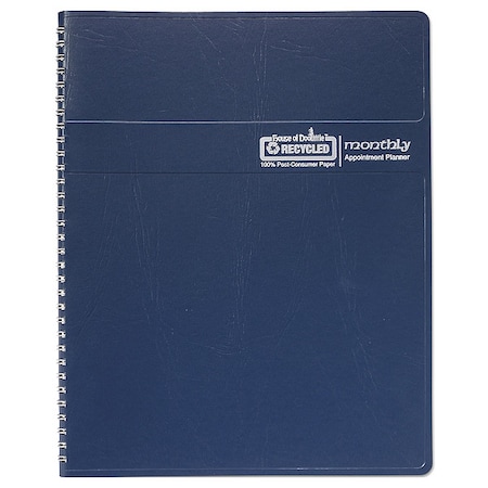 House Of Doolittle Recycled Ruled Monthly Planner, 11 x 8.5, Blue Cover, 14-Month: Dec 2024 to Jan 2026 HOD26207
